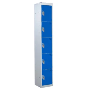 QMP Standard Lockers - 5 Door Blue