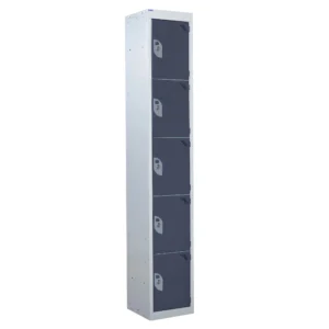 QMP Standard Lockers - 5 Door Dark Grey