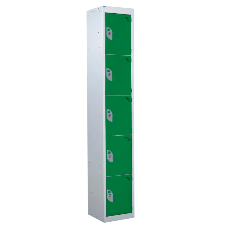 QMP Standard Lockers - 5 Door Green