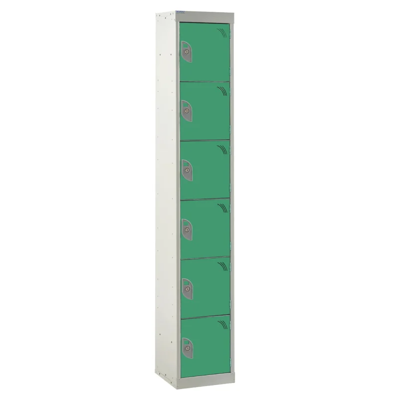 QMP Standard Lockers - 6 Door Green