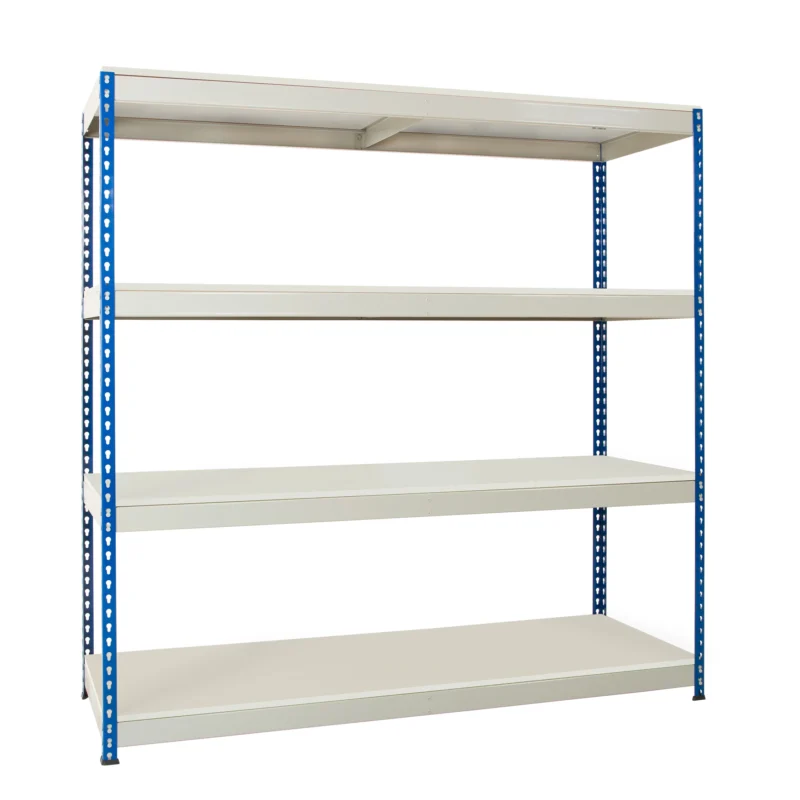 Heavy Rivet Racking - 4 MFC Melamine Shelves - 600kg UDL