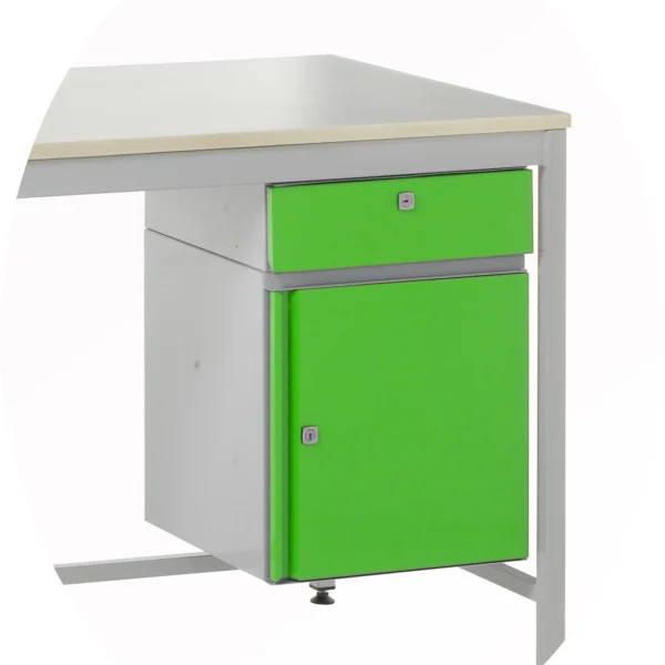 Single Drawer & Small Cupboard Unit - For Steel Workbenches