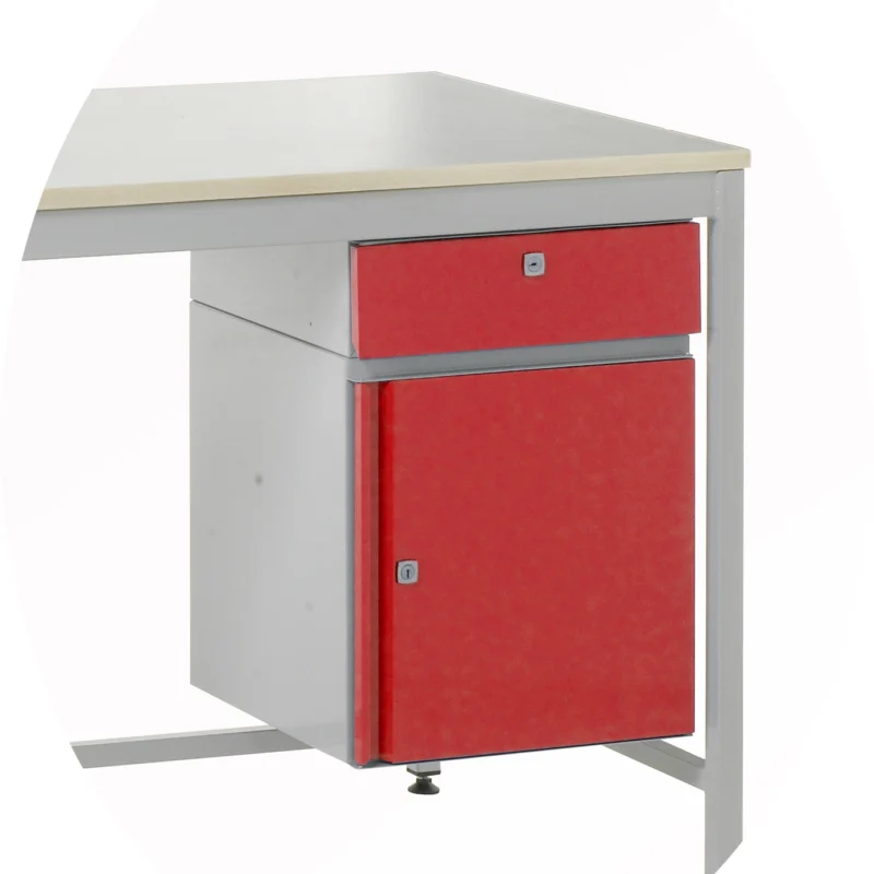 Single Drawer & Small Cupboard Unit - For Steel Workbenches