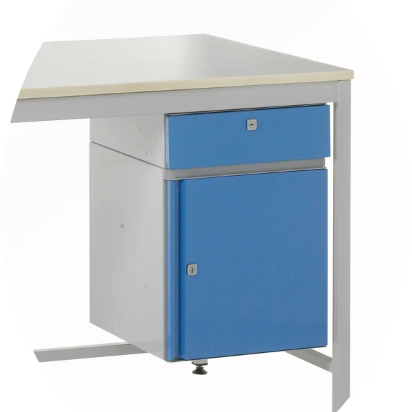 Single Drawer & Small Cupboard Unit - For Steel Workbenches