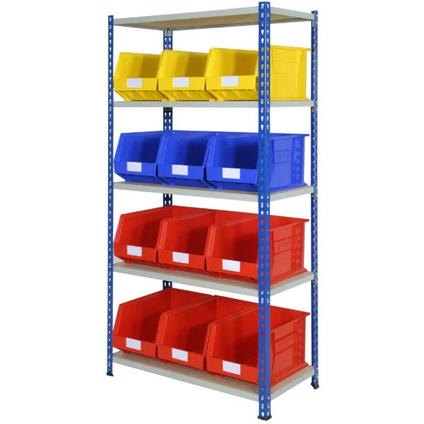 J Rivet Racking - Complete Kit - 12 Plastic Bins