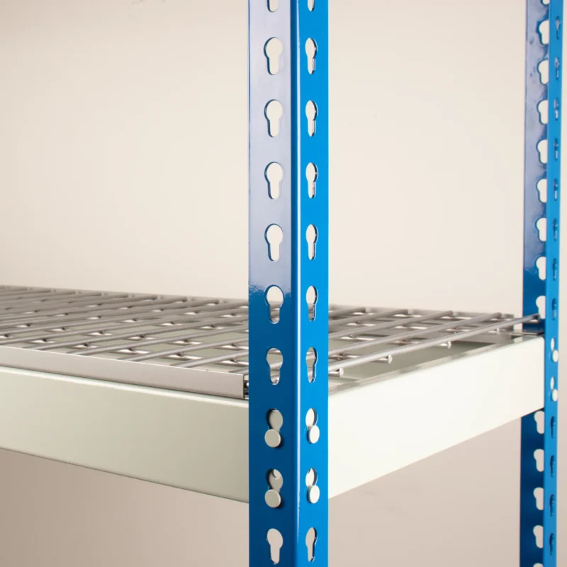 Heavy Rivet Racking - 4 Wire Mesh Deck Shelves - 600kg UDL