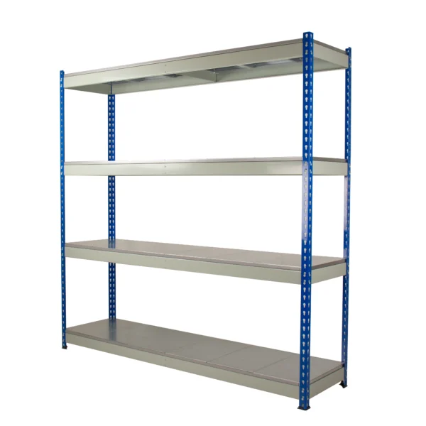 Heavy Rivet Racking - 4 Steel Deck Shelves - 500kg UDL