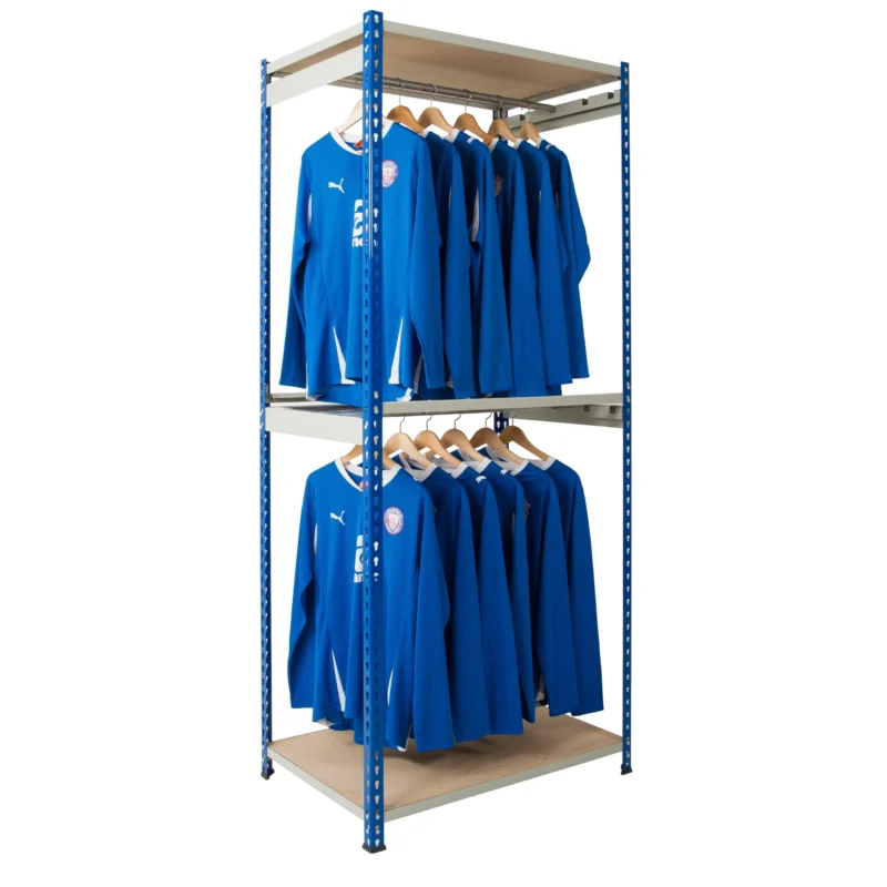 Clothing Rack - Single Rail - J Rivet Racking