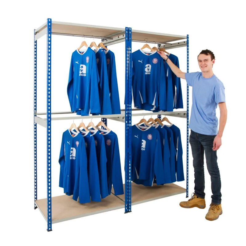 Clothing Rack - Single Rail - J Rivet Racking