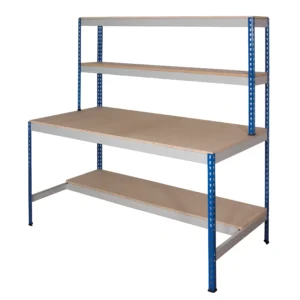 Rivet Workstation - With Half Under Shelf