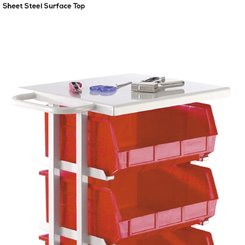 Loadtek Container Store Distribution Tray Trolley - 4 Container Steel