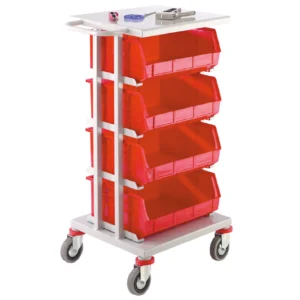 Loadtek Container Store Distribution Tray Trolley - 4 Container