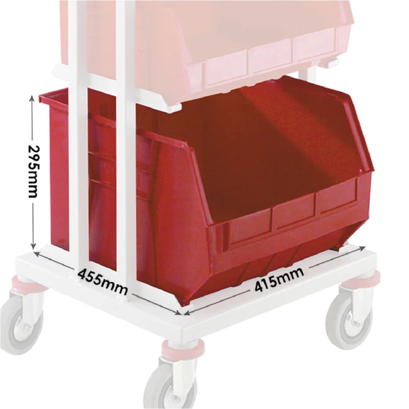 Loadtek Container Store Distribution Tray Trolley - 3 Containers Size