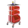 Loadtek Container Store Distribution Tray Trolley - 3 Containers