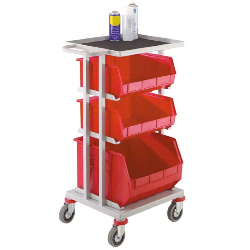 Loadtek Container Store Distribution Tray Trolley - 3 Containers