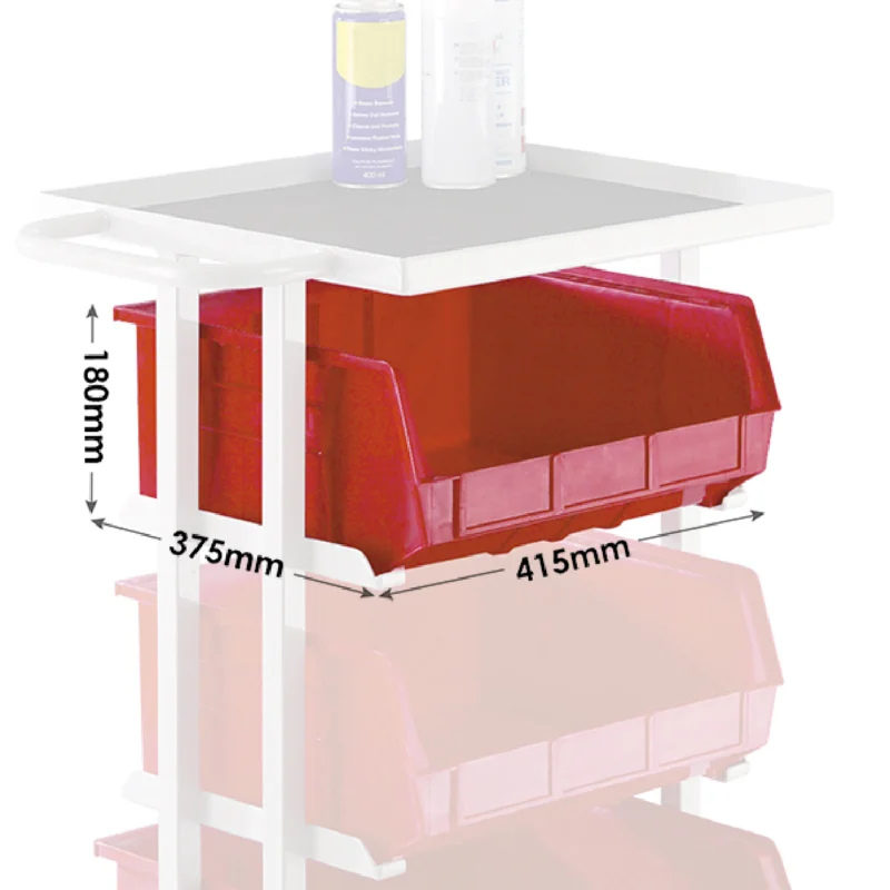 Loadtek Container Store Distribution Tray Trolley - 3 Containers