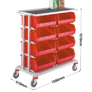 Loadtek Container Store Distribution Tray Trolley - 8 Containers