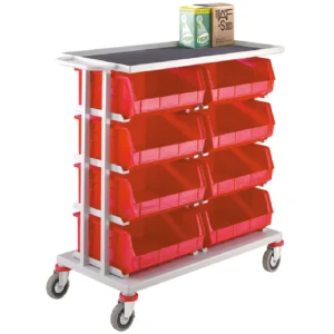 Loadtek Container Store Distribution Tray Trolley - 8 Containers