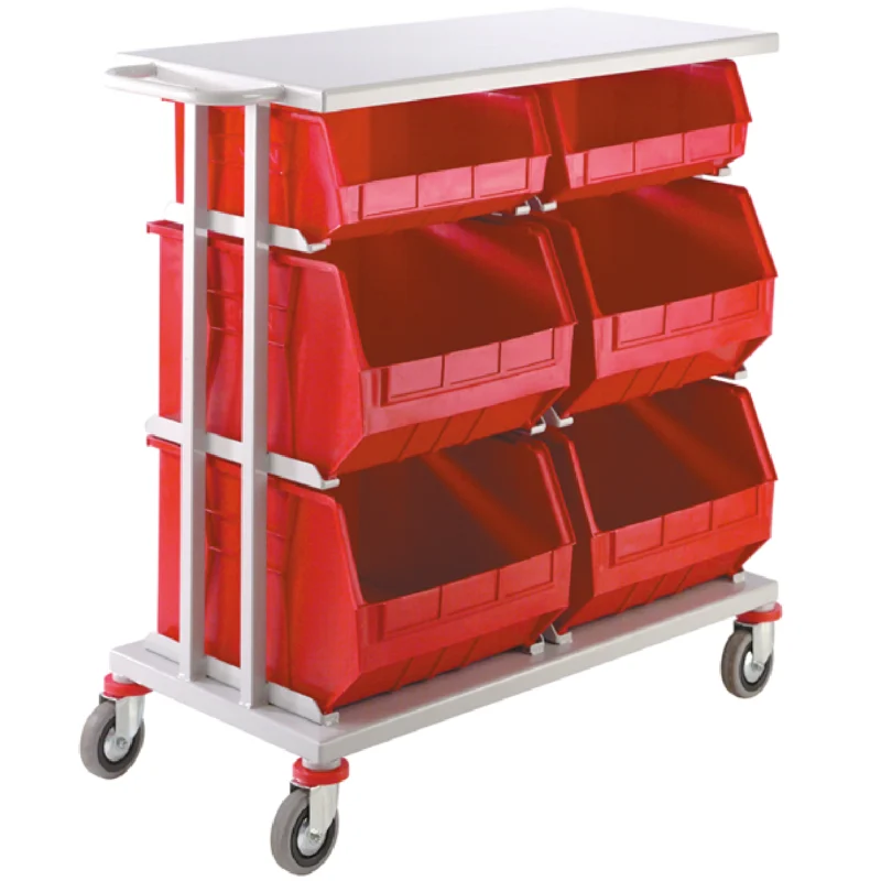 Loadtek Container Store Distribution Tray Trolley - 6 Containers