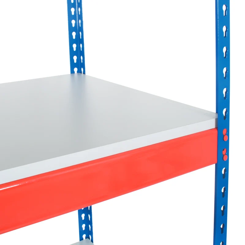 Heavy Rivet Racking - 4 MFC Melamine Shelves - 600kg UDL