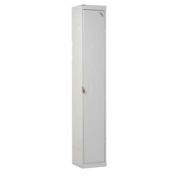 QMP Padlock Lockers - 1 Door Light Grey
