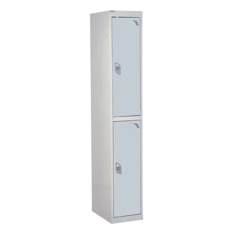 QMP Secure Lockers - 2 Door Light Grey