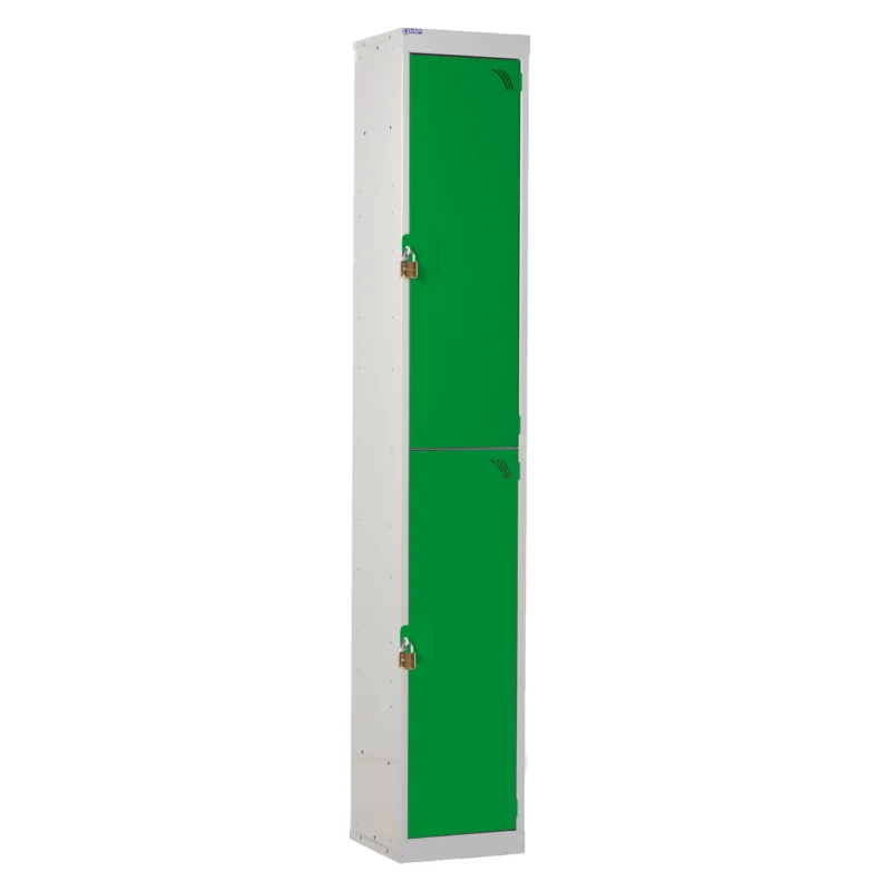 QMP Padlock Lockers - 2 Door Green