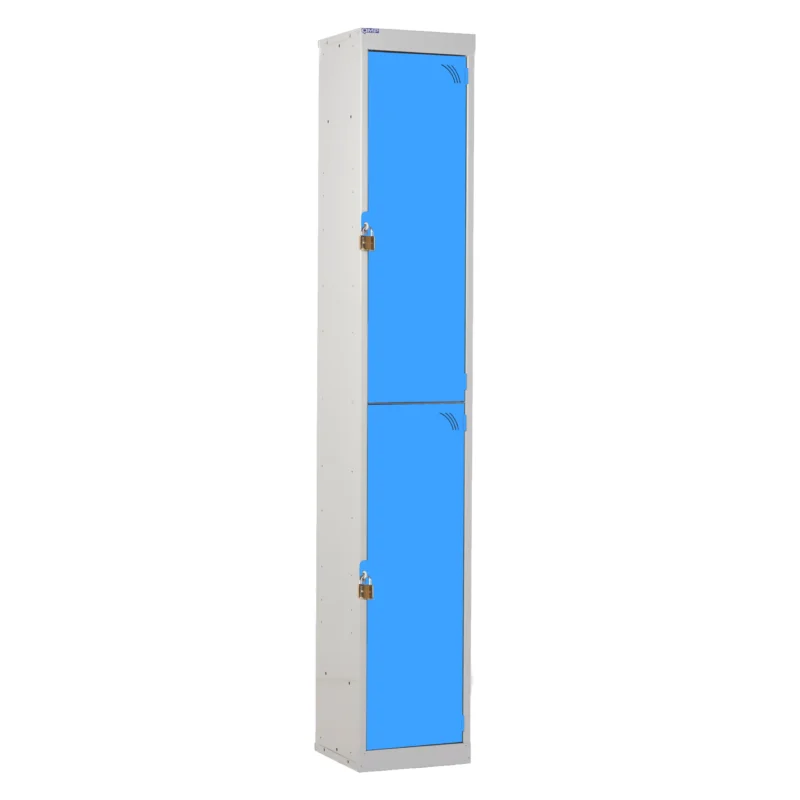 QMP Padlock Lockers - 2 Door Light Blue