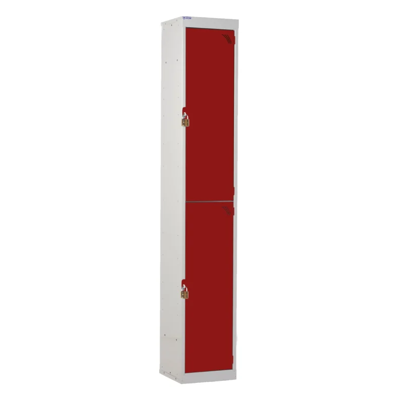 QMP Padlock Lockers - 2 Door Red