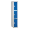 QMP Secure Lockers - 3 Door Blue