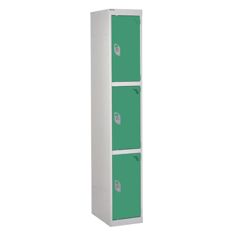 QMP Secure Lockers - 3 Door Green