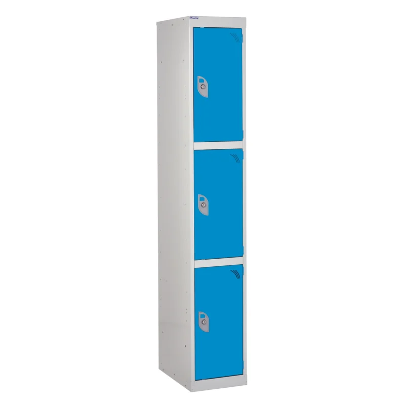 QMP Secure Lockers - 3 Door Light Blue