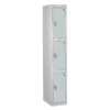 QMP Secure Lockers - 3 Door Light Grey