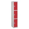 QMP Secure Lockers - 3 Door Red