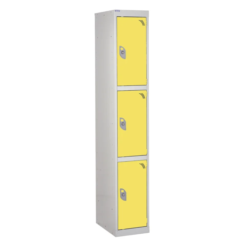 QMP Secure Lockers - 3 Door Yellow