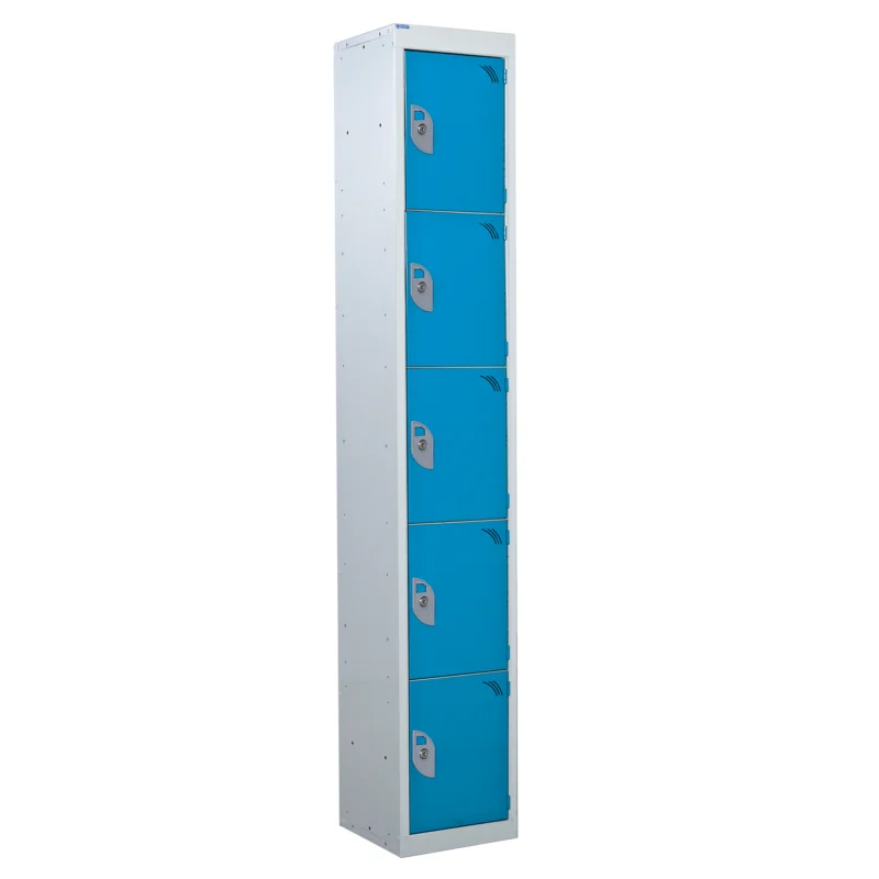 QMP Tool Charging Lockers - 5 Door Light Blue