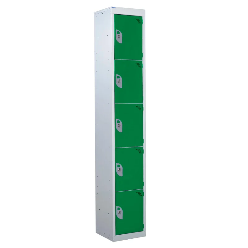 QMP Tool Charging Lockers - 5 Door Green