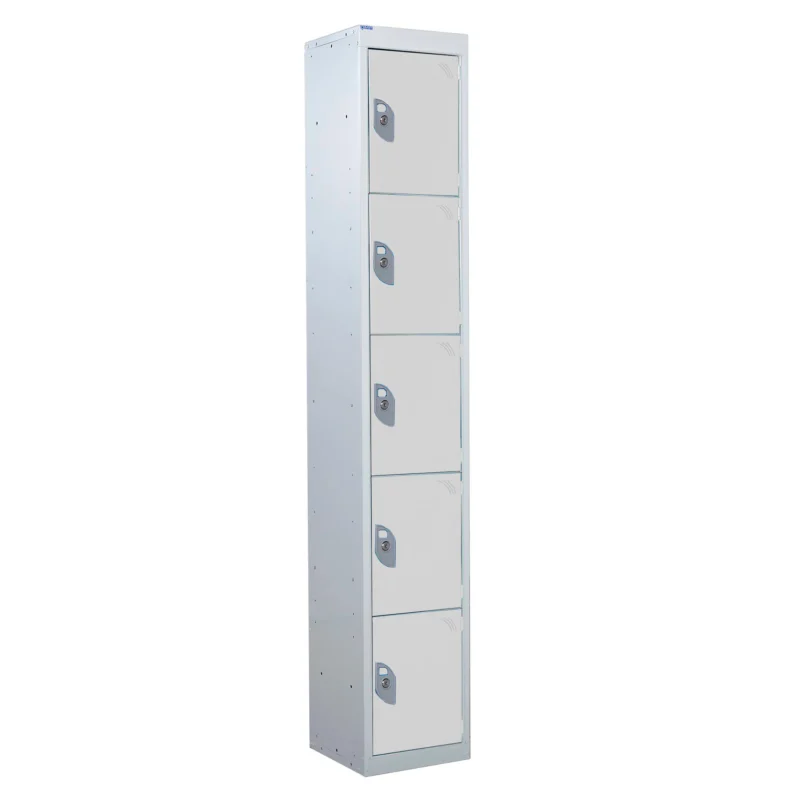 QMP Tool Charging Lockers - 5 Door Light Grey