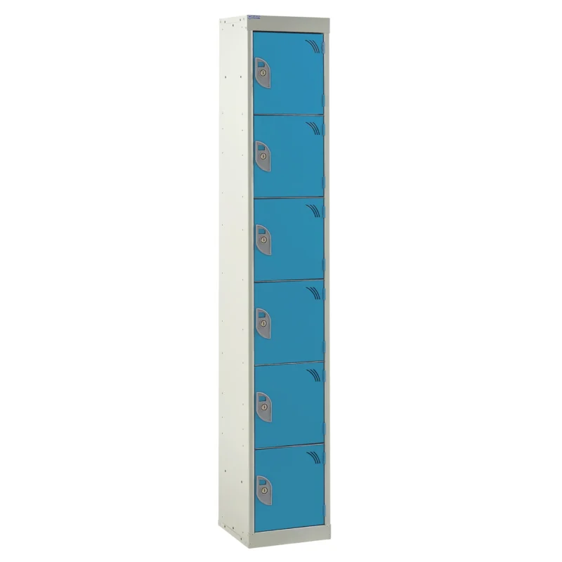 QMP Tool Charging Lockers - 6 Door Light Blue