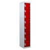 QMP Tool Charging Lockers - 8 Door Perforated Red