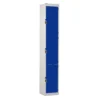 QMP Padlock Lockers - 3 Door Blue