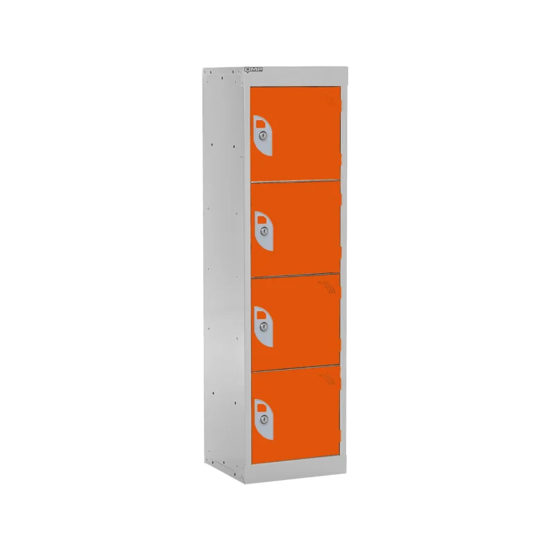 QMP Spectrum School Lockers - 1235mm Height - 4 Door Chilli