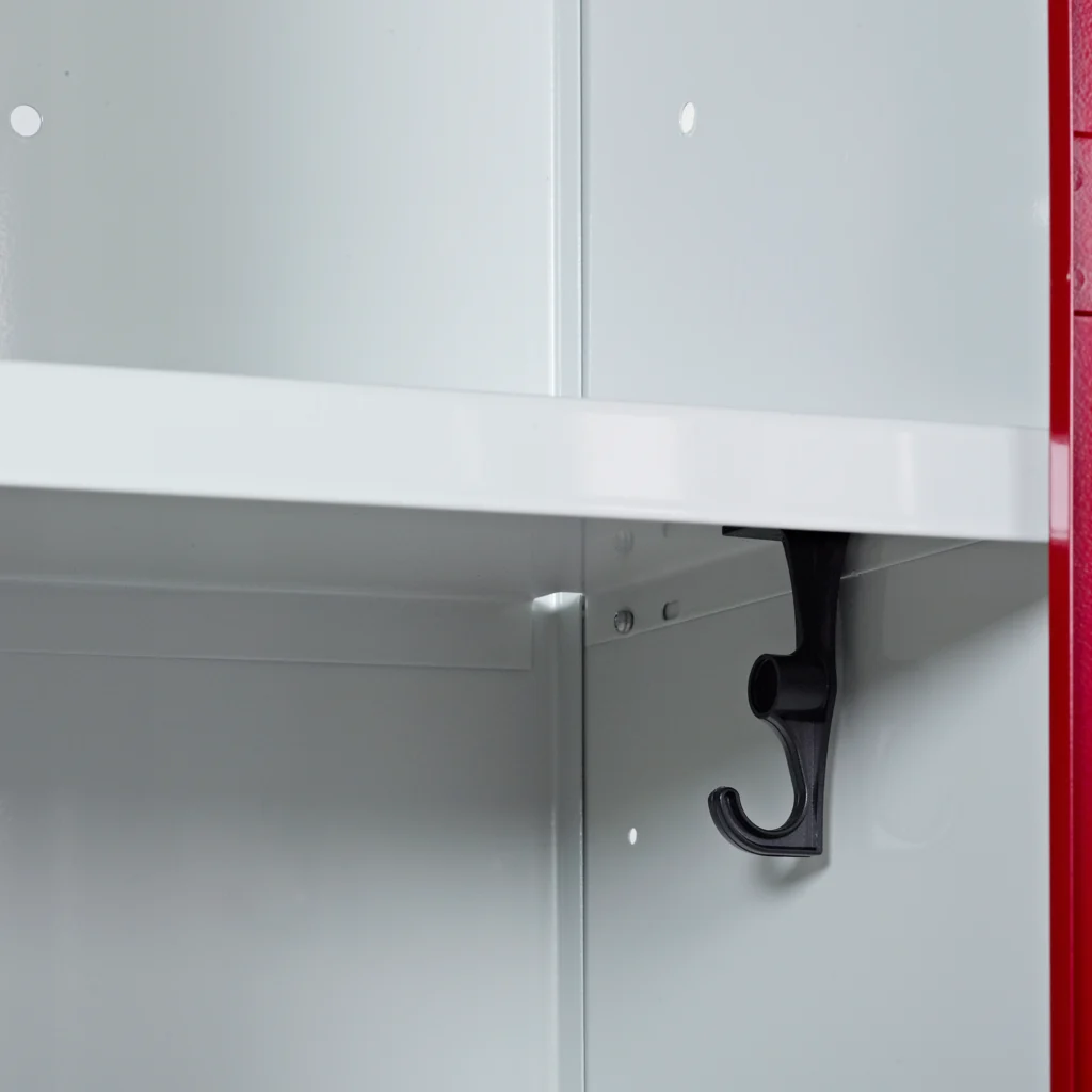 Coat hook inside a locker