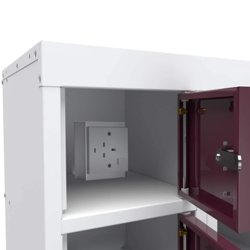 QMP Mobile Phone Charging Lockers - Interior - Clear Perspex