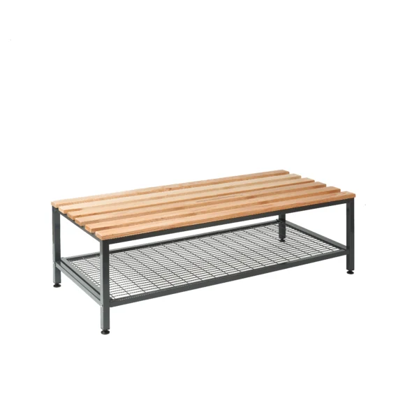 QMP Premium Cloakroom Bench | Double Sided | Under Seat Shelf