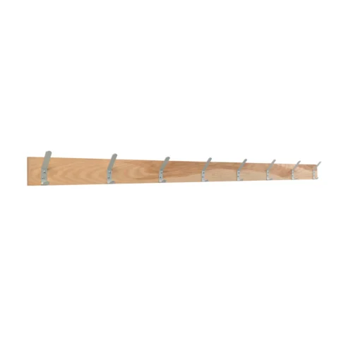 QMP Premium Cloakroom Coat Rail | Wall Mounted | 8 Hooks