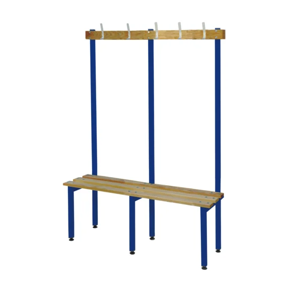 QMP Changing Room Bench | Single Sided | 1000mm Width Blue