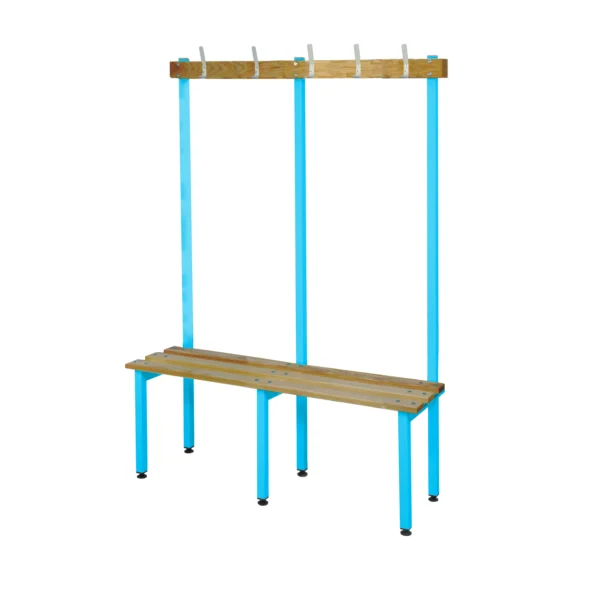 QMP Changing Room Bench | Single Sided | 1000mm Width Light Blue