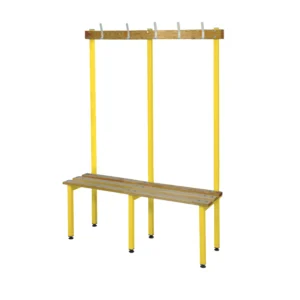 QMP Changing Room Bench | Single Sided | 1000mm Width Yellow