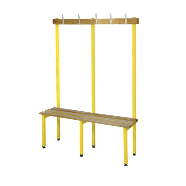 QMP Changing Room Bench | Single Sided | 1000mm Width Yellow
